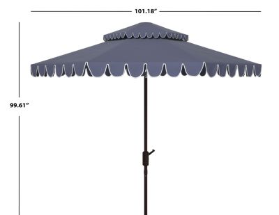Image showing  9 ft. Venice Double-Top Umbrella, Navy/White