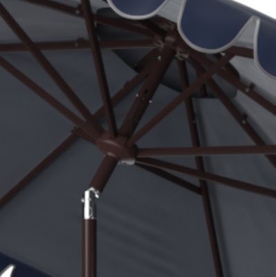 Image showing  9 ft. Venice Double-Top Umbrella, Navy/White