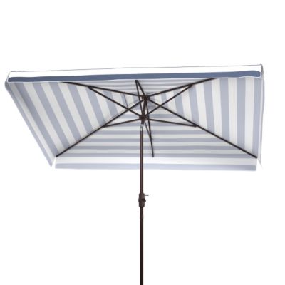 Image showing  6.5 ft. x 10 ft. Elsa Rectangular Umbrella, Navy/White