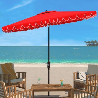 Image showing  6.5 ft. x 10 ft. Elegant Rectangular Umbrella, Red