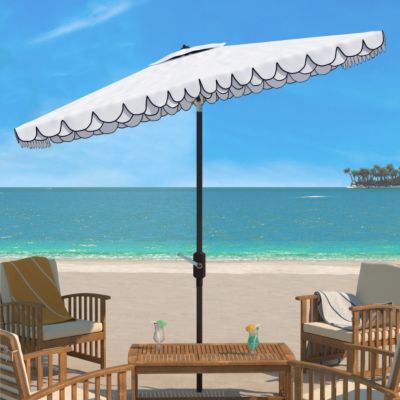 Image showing  6.5 ft. x 10 ft. Elegant Rectangular Umbrella, White/Black
