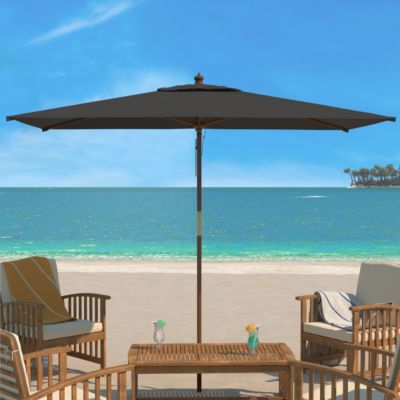 Image showing  Aklin 10 ft. Wood Umbrella, PAT8309B