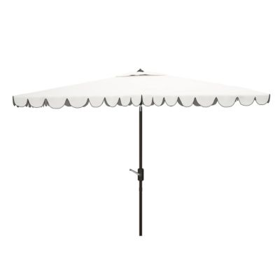 Safavieh 6.5 ft. x 10 ft. Venice Rectangular Umbrella, White