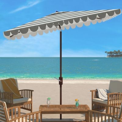 Image showing  6.5 ft. x 10 ft. Vienna Rectangular Umbrella, Gray/White