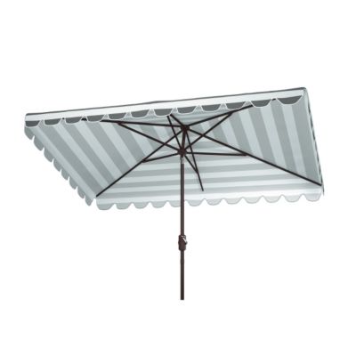 Image showing  6.5 ft. x 10 ft. Vienna Rectangular Umbrella, Gray/White