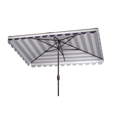 Image showing  6.5 x 10ft. Vienna Rectangular Umbrella, Black/White