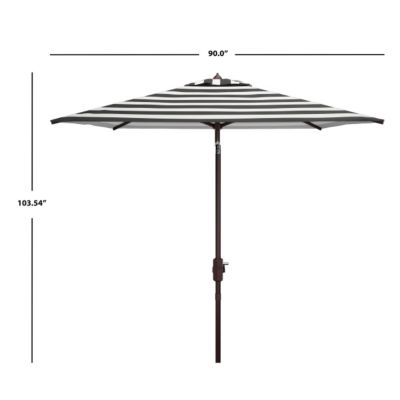 Image showing  7.5 ft. Iris Square Umbrella, Black/White
