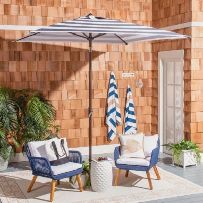 Image showing  7.5 ft. Iris Square Umbrella, Navy/White