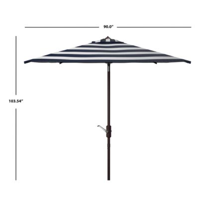 Image showing  7.5 ft. Iris Square Umbrella, Navy/White