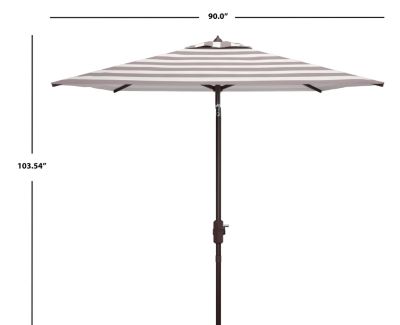 Image showing  7.5 ft. Iris Square Umbrella, Gray/White