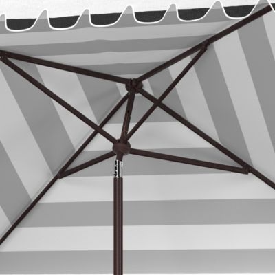 Image showing  7.5 ft Vienna. Square Umbrella, Black/White