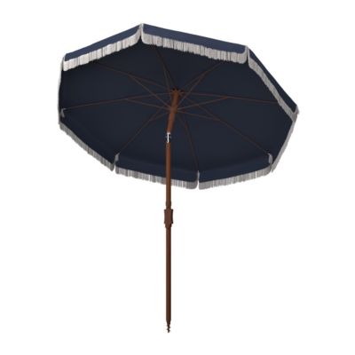 Image showing  6.5 ft. Estonia Fringe Beach Umbrella, Navy