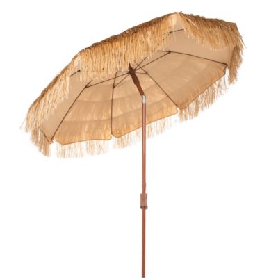 Image showing  6.5 ft. Hilo Tiki Beach Umbrella, Brown
