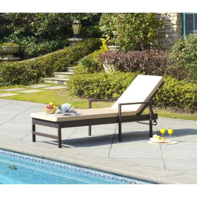 Image showing  Alma Sun Lounger, Brown, Beige, PAT9000A