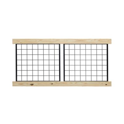 ProWood 6 ft. Pressure Treated Black Powder Coated Hog Wire Metal Pine Rail Kit