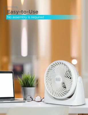 Image showing  Turbo Desk Fan - Electric Portable 7 Inch Table Fan with Adjustable Tilt, White