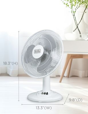 Image showing  Desk Fan for Home and Office, 12 in. Fan with 3 Speed Settings, Oscillating Portable Fan