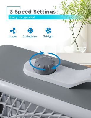 Image showing  Box Fan with 3 Speed Settings, 20 in. Box Fan Rotary Knob and Recessed Cord Storage