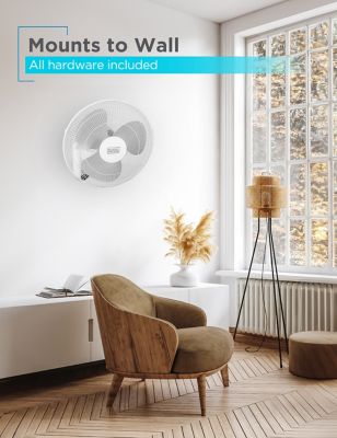 Image showing  16 in. Wall Fan with Remote Control, Oscillating Fan with 3 Speed Settings