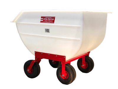 Image showing  14 Bushel Poly Feed Cart with Air Tires