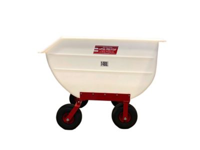 Image showing  14 Bushel Poly Feed Cart with Air Tires