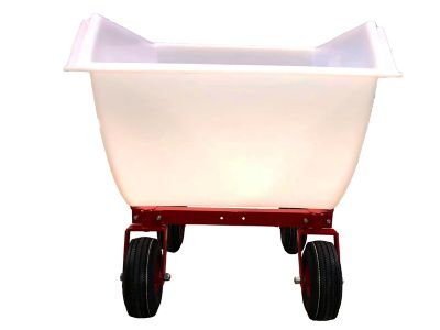 Image showing  14 Bushel Poly Feed Cart with Air Tires