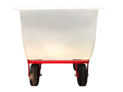 Image showing  14 Bushel Poly Feed Cart with Air Tires