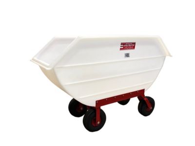 Loyal 14 Bushel Narrow Poly Feed Cart with Air Tires