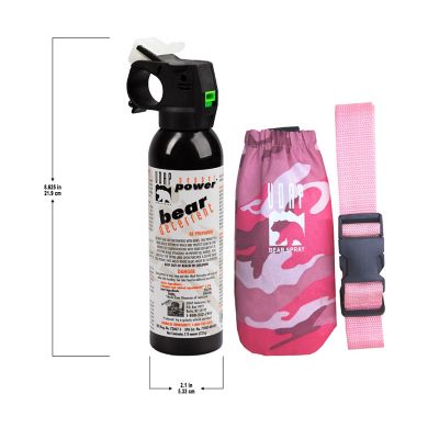 Image showing  Premium Bear Spray with Pink Camo Hip Holster & Pink Belt