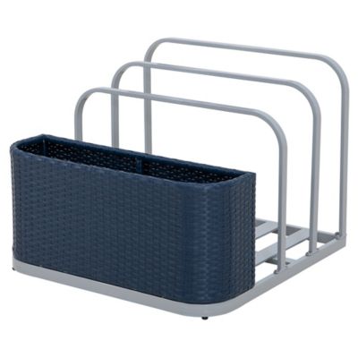 Sunjoy Rust-proof Aluminum Pool Float Storage Rack, 35 in., Navy