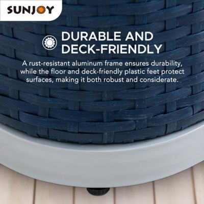 Image showing  8.3 sq. ft. Rust-Proof Aluminum Pool Float Storage Rack, 35 in., Navy