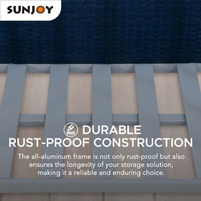 Image showing  8.3 sq. ft. Rust-Proof Aluminum Pool Float Storage Rack, 35 in., Navy