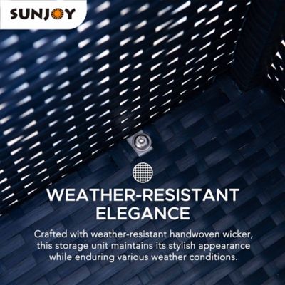 Image showing 5 th Sunjoy 8.3 sq. ft. Rust-Proof Aluminum Pool Float Storage Rack, 35 in., Navy