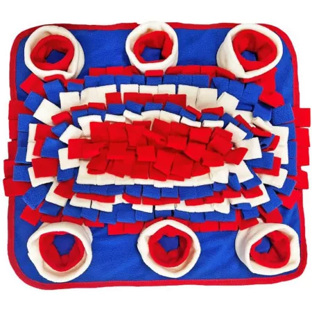 Piggy Poo and Crew Red White and Blue Snuff Mat Lick & Snuffle Mats