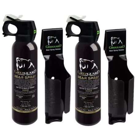 GrizGuard Maximum Strength Bear Spray with Case 260g 2 Pack. Bear Sprays & Personal Defense