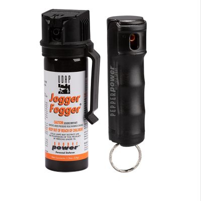 Pepper Power Jogger Fogger with Clip & Keychain Pepper Spray Combo