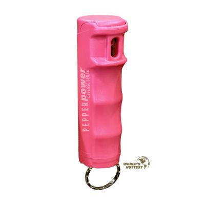 Pepper Power Pink Keychain Pepper Spray Stream with the World's Hottest Formula