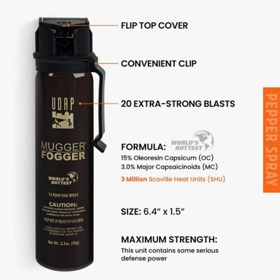 Image showing  Mugger Fogger With Clip, World's Hottest Formula!, 3.1 oz., Fog
