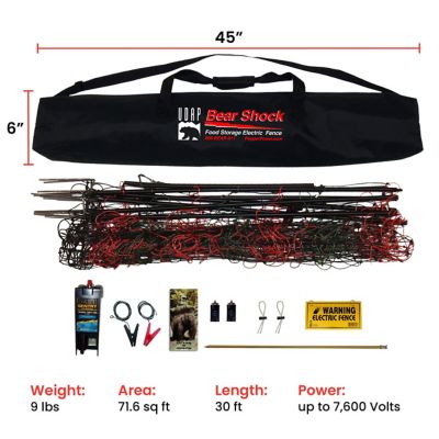 Image showing  Bear Resistant Electric Food Storage Fence 30 ft. of Mesh Fence