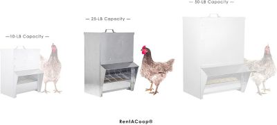 Image showing  Mounted Chicken Trough Feeder, 25 lb.