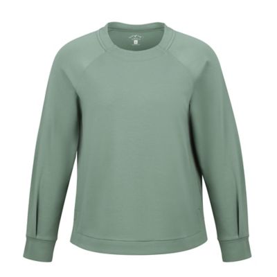 Blue Mountain Women's Lightweight Fleece Crew Neck Sweatshirt