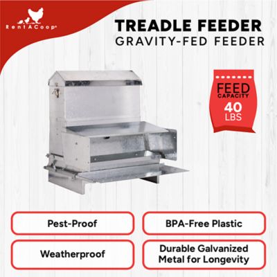 Image showing  Metal Chicken Treadle Feeder, 40 lb.