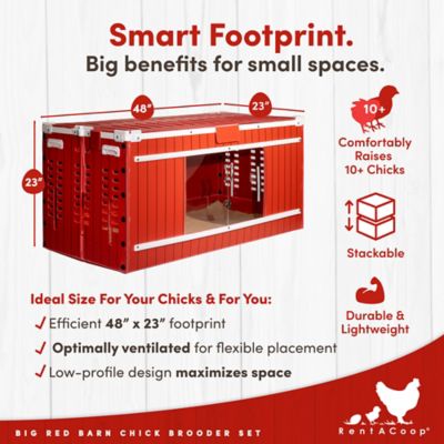 Image showing  Big Red Barn Folding Chick Brooder All-in-One Set