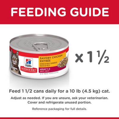 Image showing 5 th Hill's Science Diet Adult Cat Food, Savory Chicken, Canned, 5.5 oz.