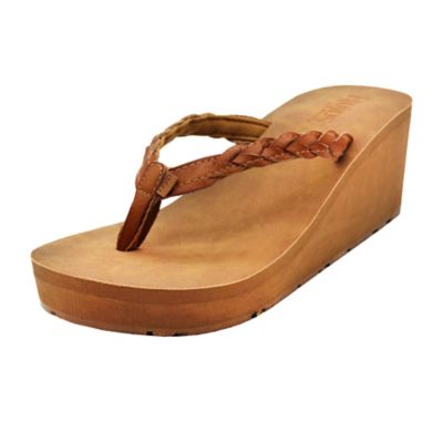 Flojos Women's Nella Braided Strap High Wedge Sandal