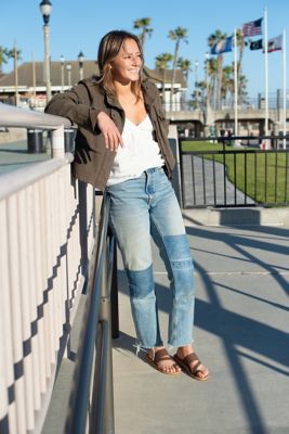 Image showing  Amara Asymmetrical Faux Canvas Toe Thong