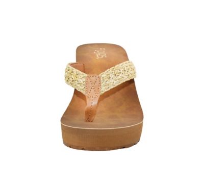 Image showing  Lyra Raffia Thong High Wedge