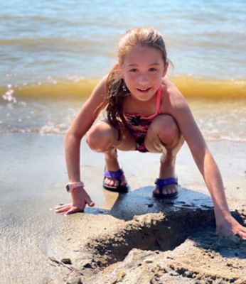 Image showing  Brody Kids Tumbled Eva Strap Lined Thick Rubber Sock and Sole