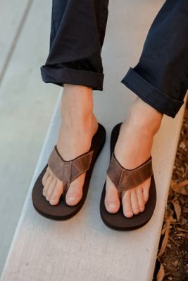 Image showing  Cole Select Genuine Leather Perforated Strap Sandal
