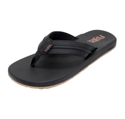 Flojos Men's Brava Faux Leather Thong Strap with Mesh Liner